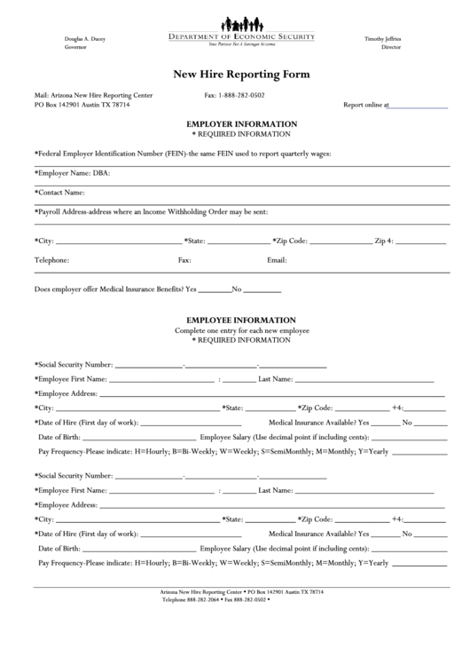 Arizona New Hire Reporting Form Printable Pdf Download Arizona New Hire Reporting Form Printable Pdf Download